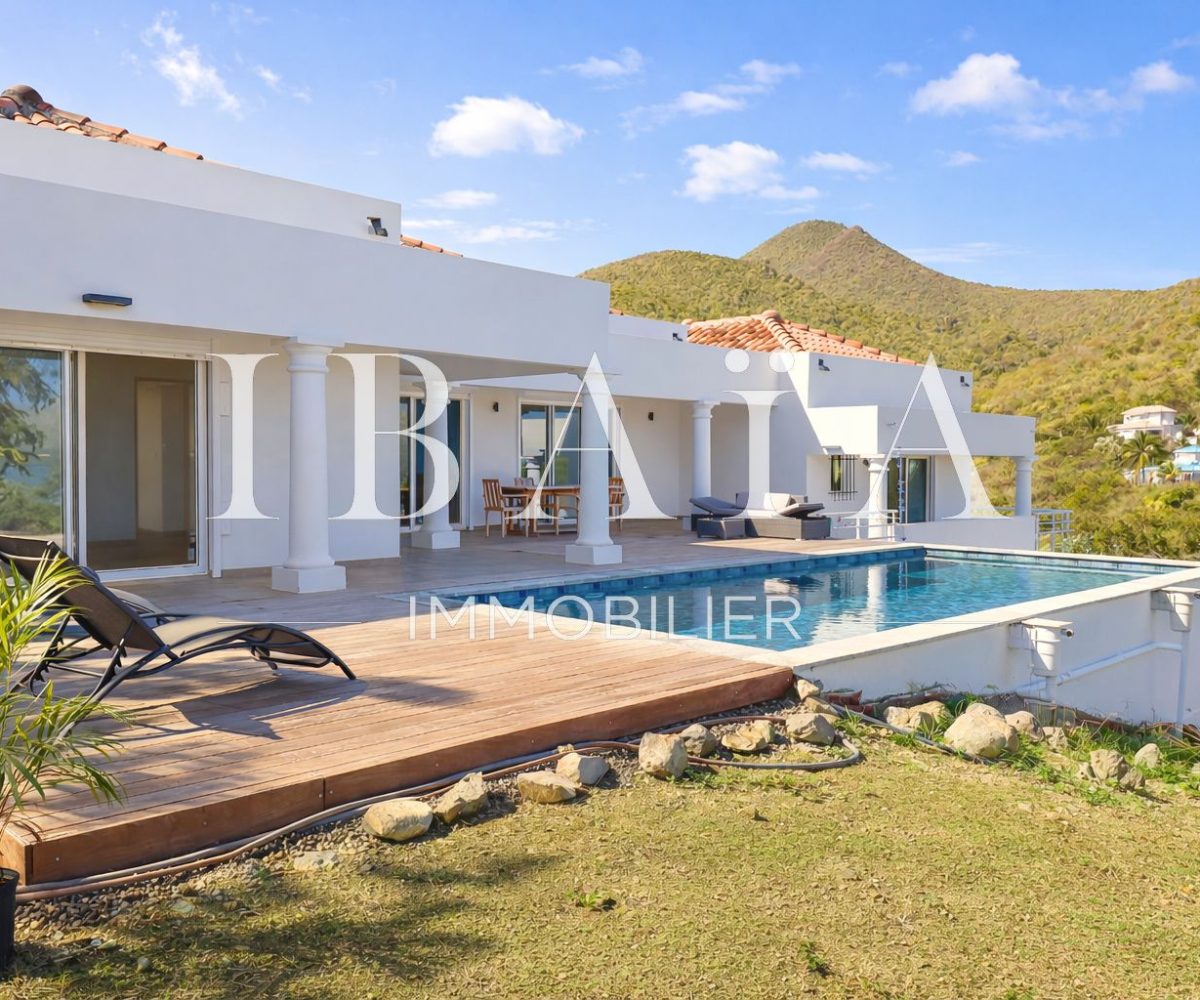 Agence IBAIA Immobilier - SAINT-MARTIN - BAIE ORIENTALE - VILLA 4 CHAMBRES AVEC PISCIN