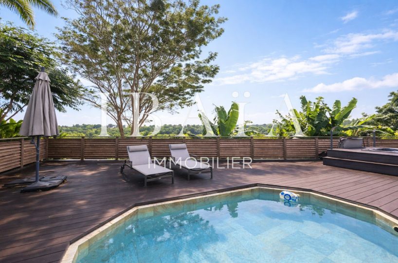 Agence IBAIA Immobilier - PETIT-BOURG - VILLA AVEC PISCINE - VUE MER ET MONTAGNE